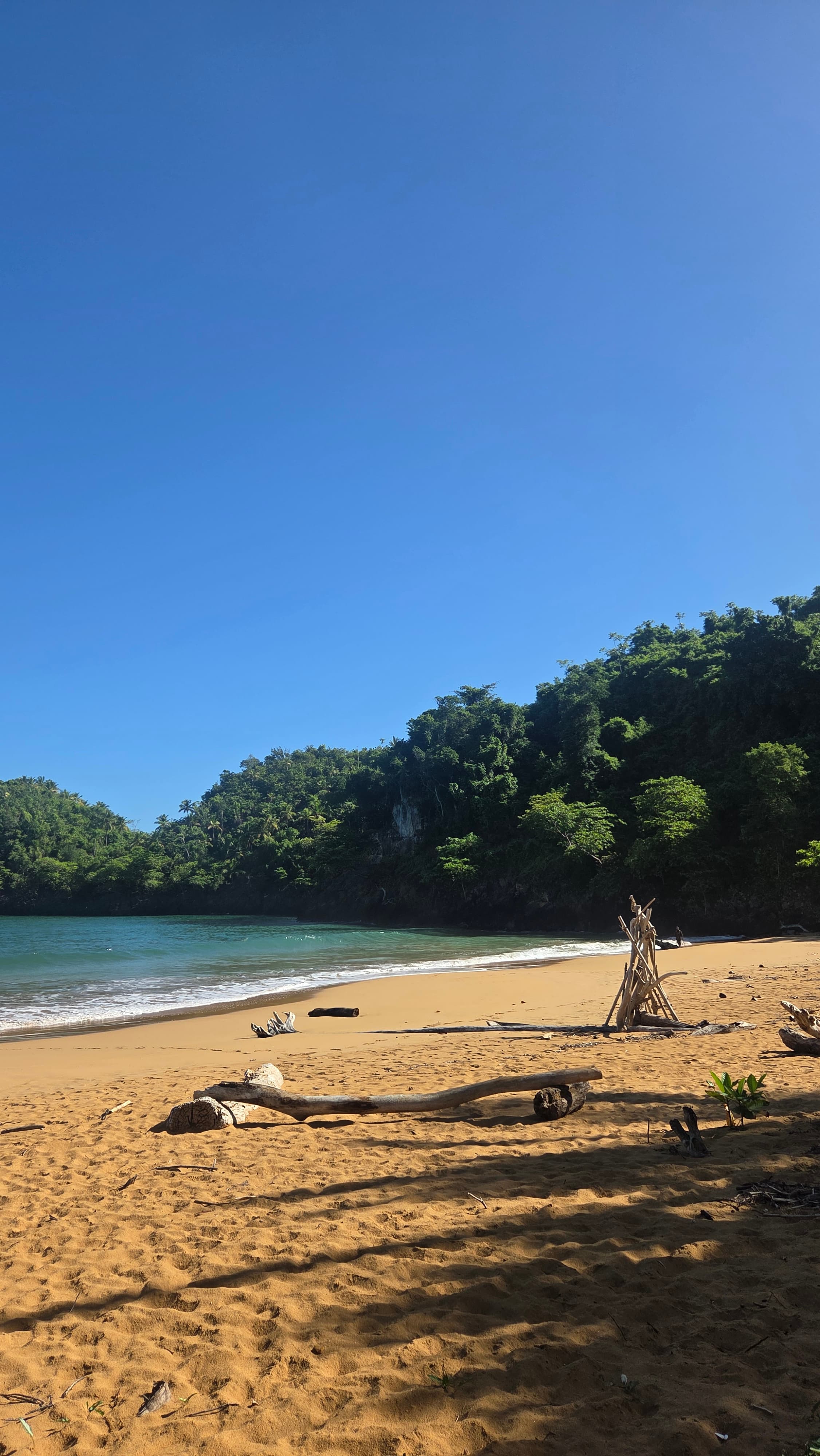 Playa Morón beach with calm water and golden sand