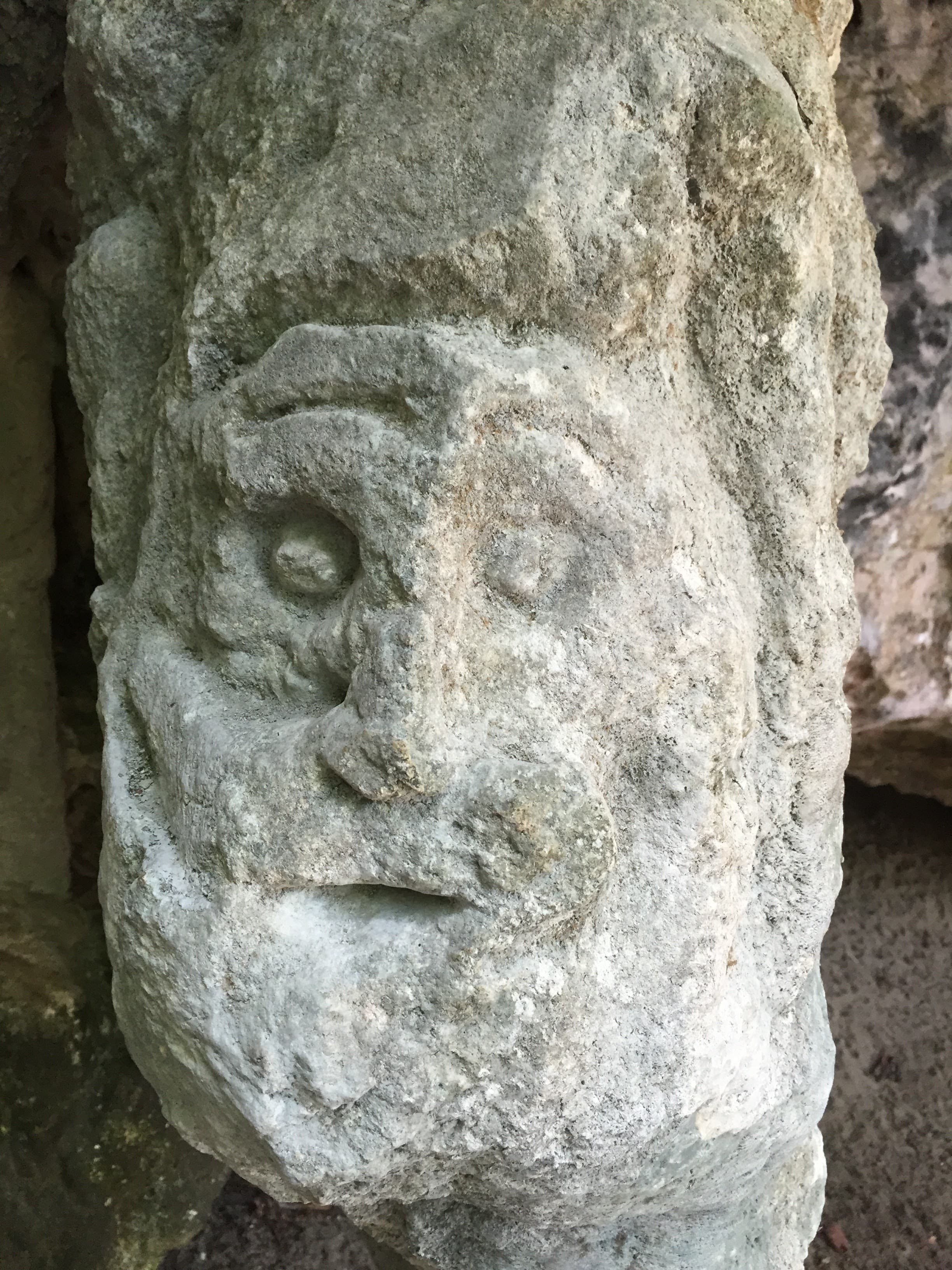 Ancient petroglyphs inside a cave