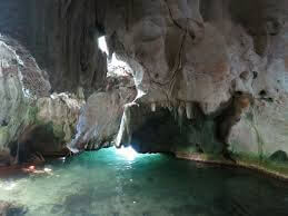 Light entering a cave in Los Haitises National Park