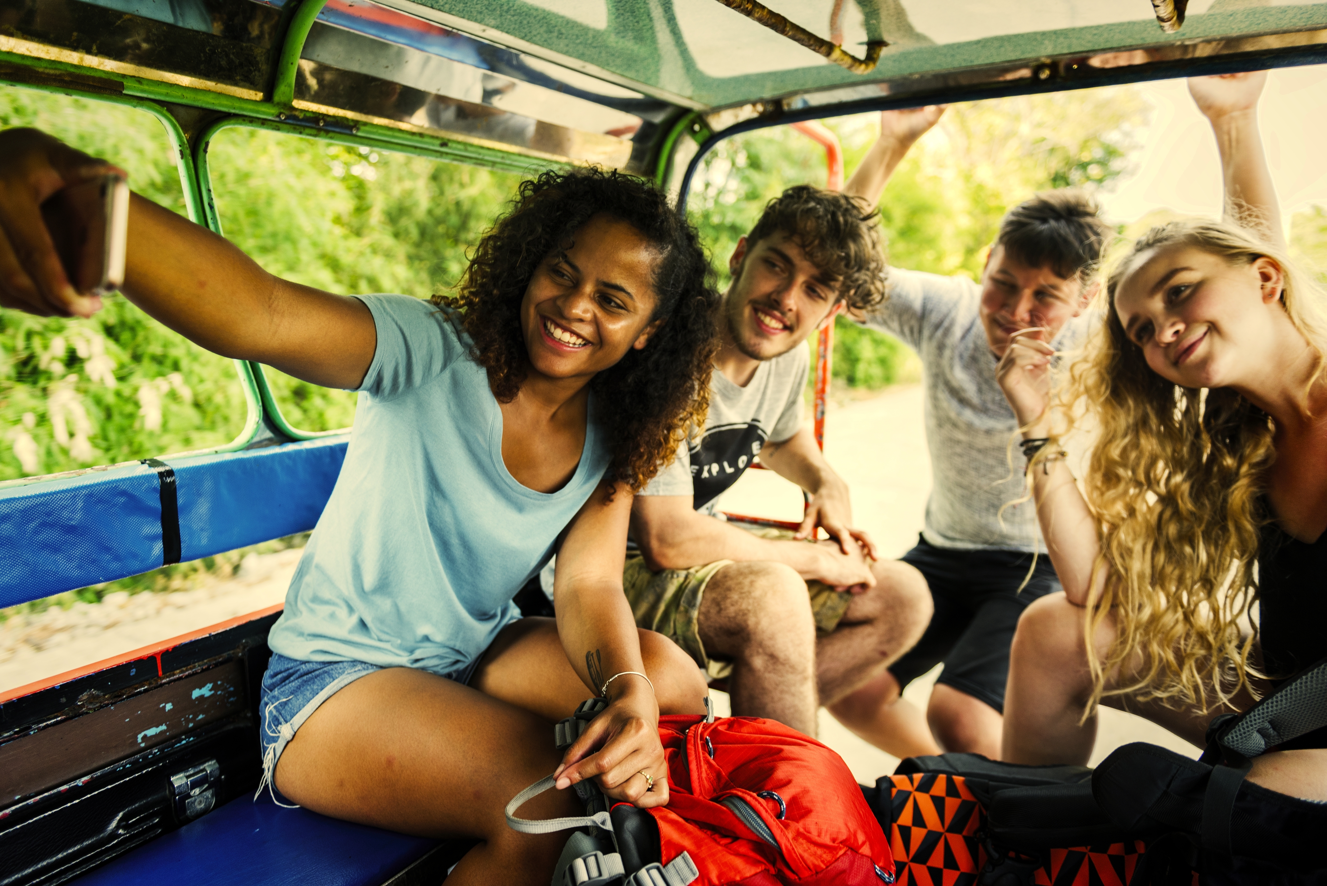 Tourists exploring local adventures in Samaná